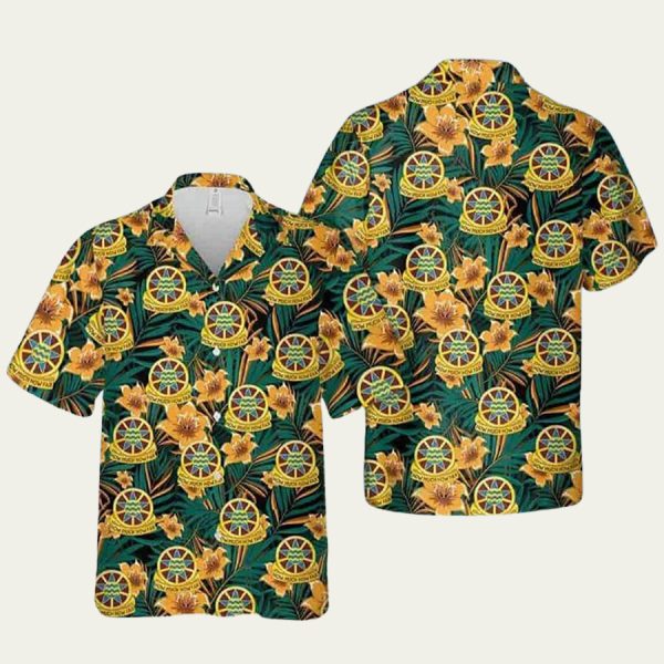 1144th Transportation Battalion Hawaiian Shirt with Army Unit Design