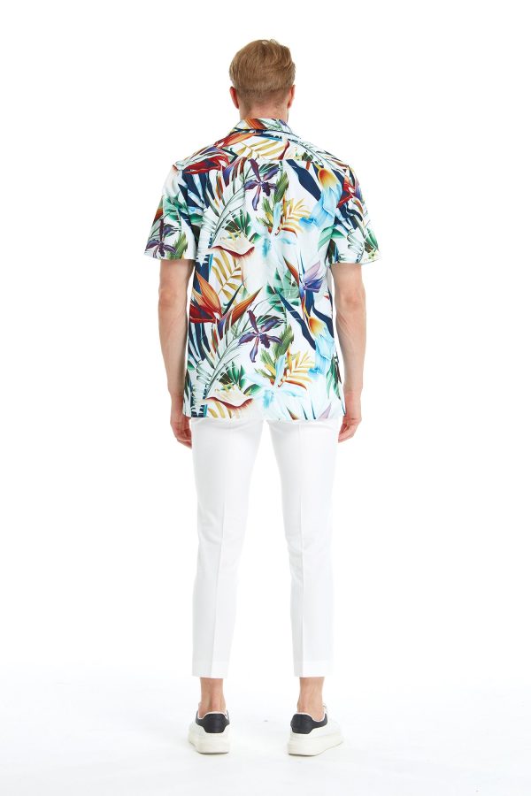 Men's Hawaiian Shirt - Polyester Lost in Paradise Aloha Print Shirt - Image 2