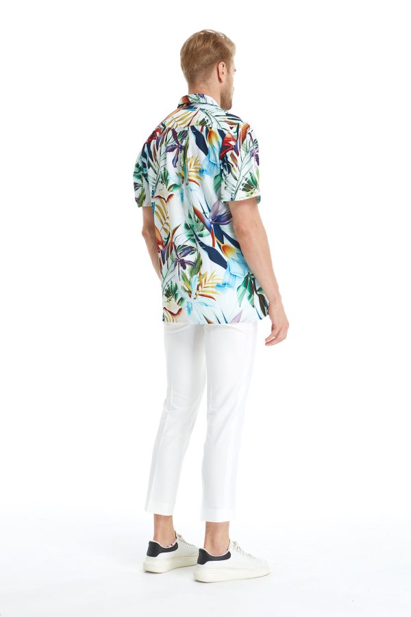 Men's Hawaiian Shirt - Polyester Lost in Paradise Aloha Print Shirt - Image 4