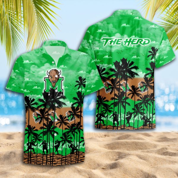 Marshall Thundering Herd Hawaiian Shirt 2025 for Men and Women - Summer Fan Apparel