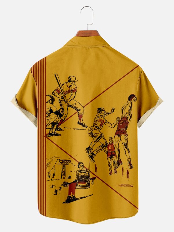 Men's Hawaiian Shirt - Pee Chee Folder Back Cover Inspired Nostalgia Summer Shirt - Image 2