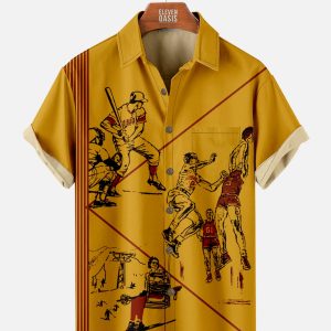 Men's Hawaiian Shirt - Pee Chee Folder Back Cover Inspired Nostalgia Summer Shirt