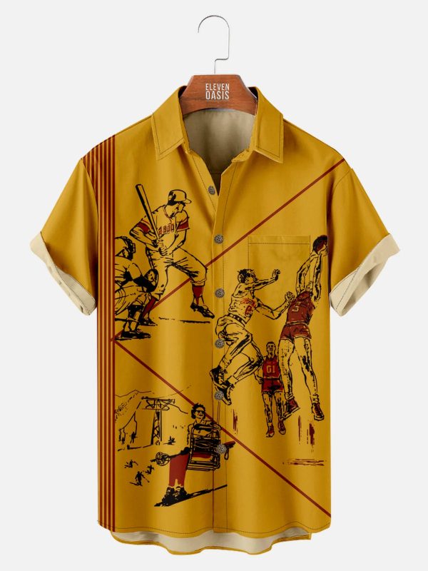 Men's Hawaiian Shirt - Pee Chee Folder Back Cover Inspired Nostalgia Summer Shirt