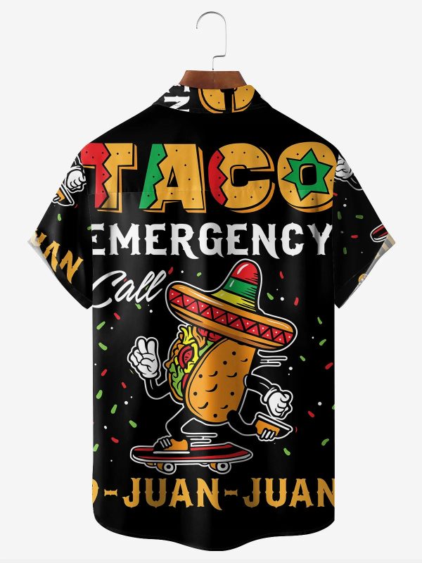 Men's Hawaiian Shirt - Funny Taco Pun Print Casual Summer Shirt for Food Lovers - Image 2