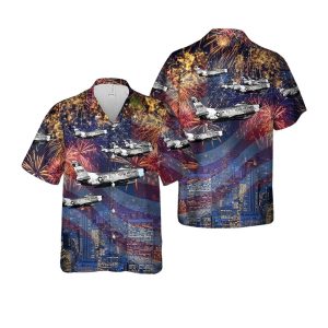 Air Force Texas Air Guard 182D Fighter Squadron F86L Interceptor Hawaiian Shirt
