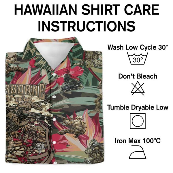 Airborne All The Way Us Army Hawaiian Shirt - Image 3