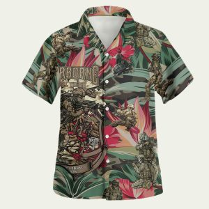Airborne All The Way Us Army Hawaiian Shirt