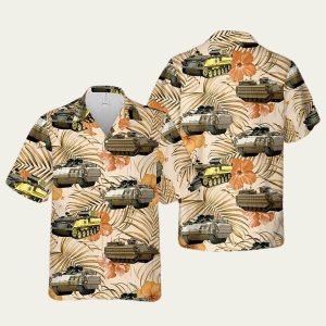 British Army Bulldog Fv430 Com Vehicle Hawaiian Shirt