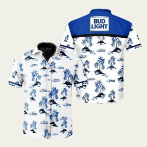Coconut Island Bud Light Beer Hawaiian Shirt for Summer Beach Vibes