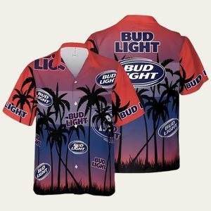 Coconut Island Bud Light Beer Hawaiian Shirt for Summer Beach Vibes