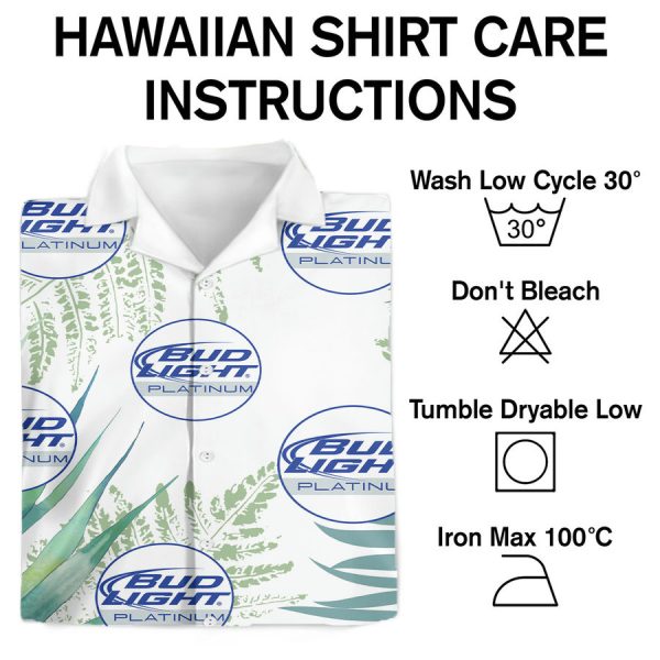 Bud Light Platinum Beer Hawaiian Shirt - Image 3