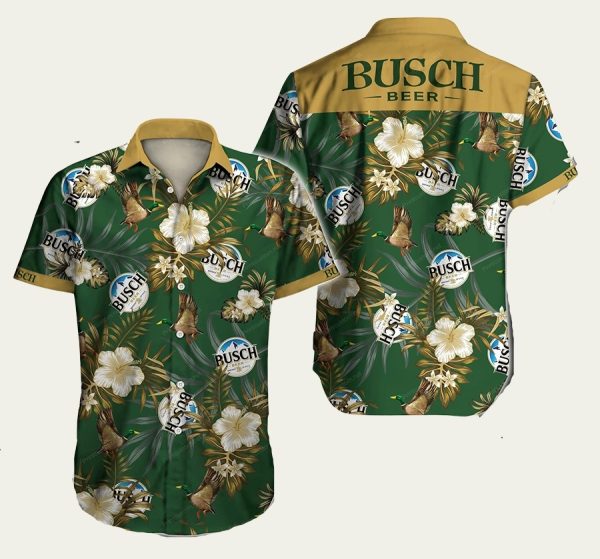 Busch light beer hunting mallard beach wear hawaiian shirt Hawaiian Shirt