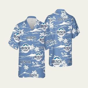 Busch Light Tropical Coconut Island Hawaiian Shirt