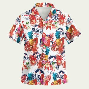 Busch Light White Tropical Hawaiian Shirt