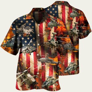 Combat Aircraft Us Army Style Hawaiian Shirt