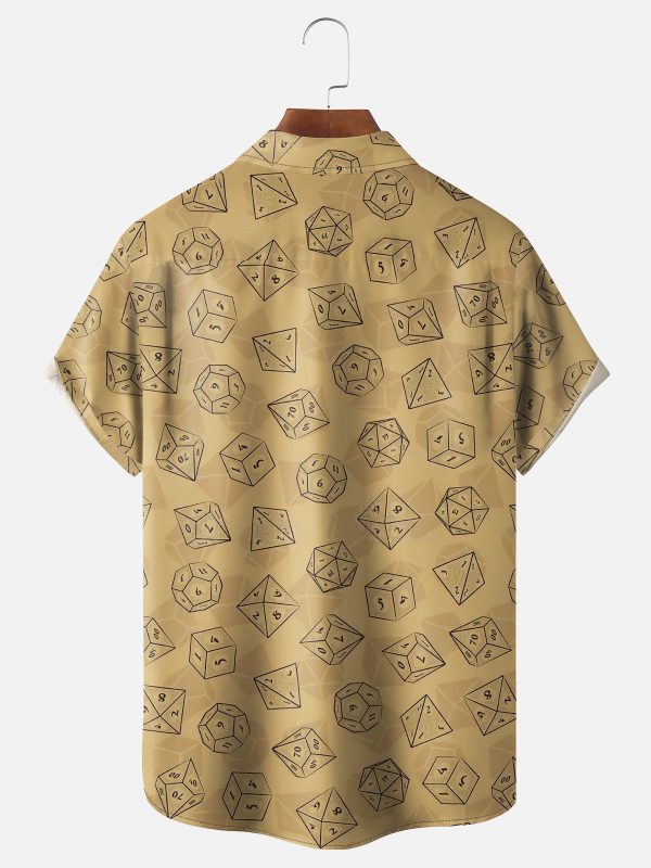 Men's Hawaiian Shirt - Assortment of Dice Print Polyester Fun Summer Shirt - Image 2