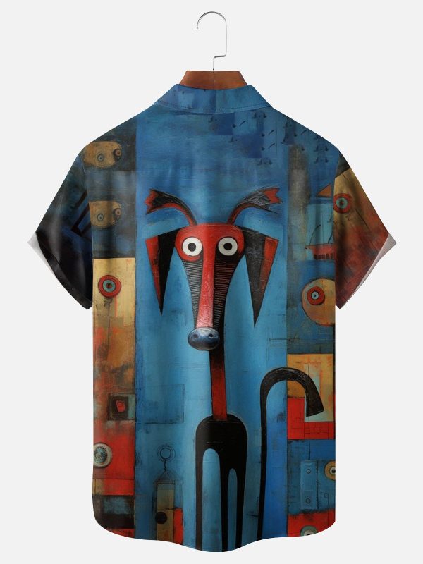 Men's Hawaiian Shirt - Abstract Animal Print Polyester Casual Summer Shirt - Image 2