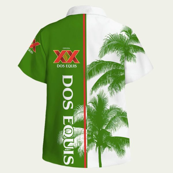 Dos Equis Beer Palm Tree Hawaiian Shirt - Image 2