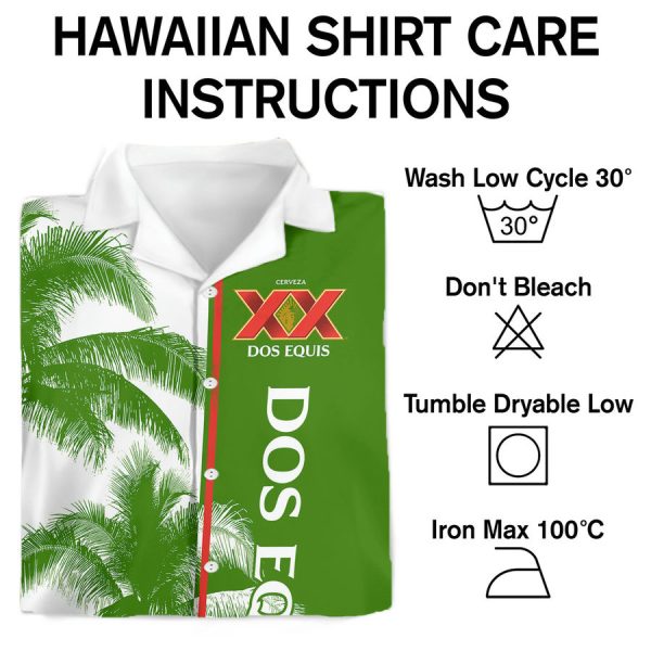 Dos Equis Beer Palm Tree Hawaiian Shirt - Image 3
