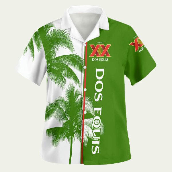 Dos Equis Beer Palm Tree Hawaiian Shirt