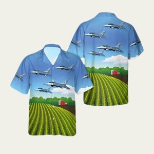 F 16C Iowa Air National Guard 132Nd Fighter Wing Hawaiian Shirt