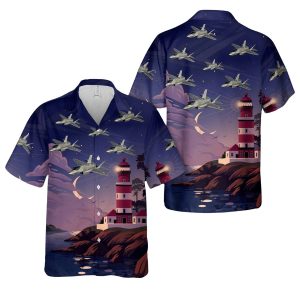 F35A Lightning Ii Joint Strike Fighter 58Th Fighter Squadron 33Rd Fighter Wing Us Air Force Hawaiian Shirt