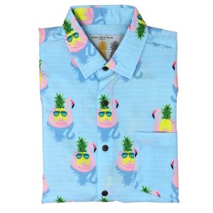 Men's Hawaiian Shirt - Flamingo Cool Print Polyester Casual Summer Shirt