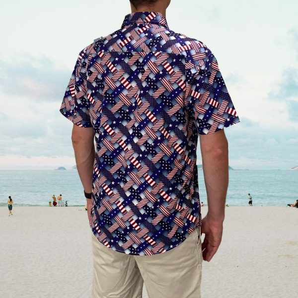 Men's Hawaiian Shirt - Freedom Friday Print Polyester Casual Summer Shirt - Image 3