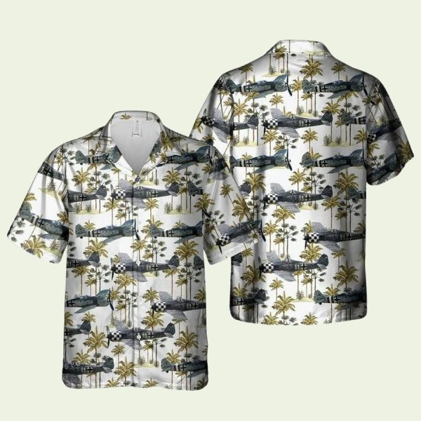 German Air Force Luftwaffe Focke Wulf Wwii Hawaiian Shirt