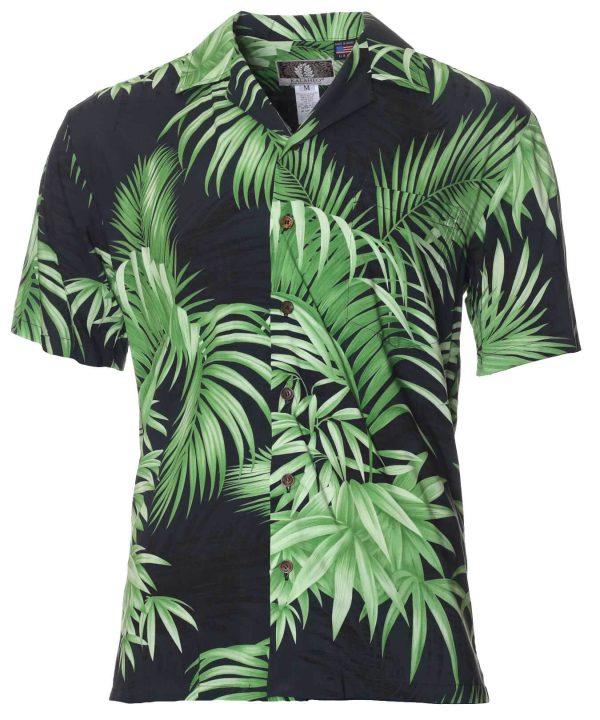 Men's Hawaiian Shirt - Areca Resort Palms Polyester Aloha Print Casual Shirt