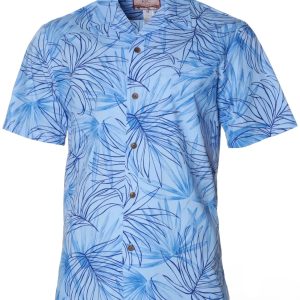 Men's Hawaiian Shirt - Tropical Aloha Polyester Print Casual Summer Shirt