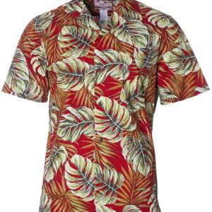 Men's Hawaiian Shirt - Luau Polyester Aloha Print Casual Summer Shirt