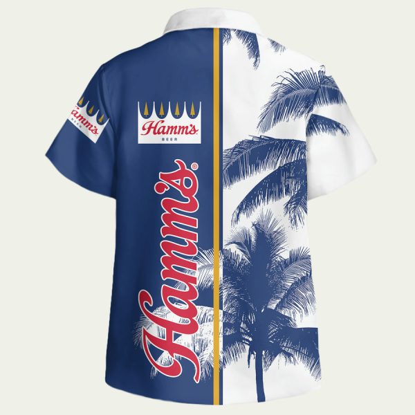 Hamms Beer Palm Tree Hawaiian Shirt - Image 2