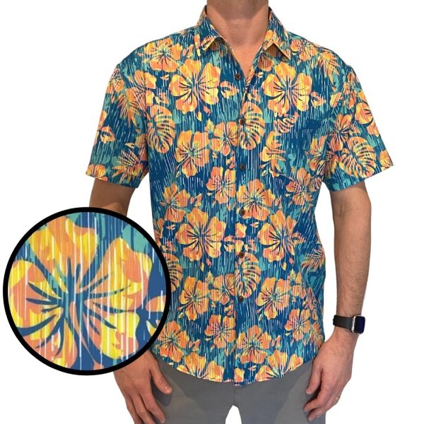 Men's Hawaiian Shirt - The Day Tripper Print Polyester Casual Summer Shirt - Image 2