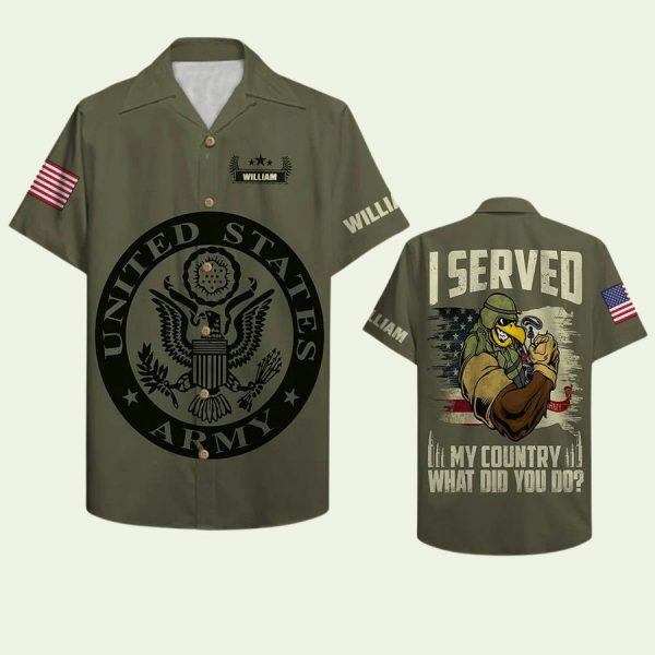 I Served My Country What Did You Do Hawaiian Shirt
