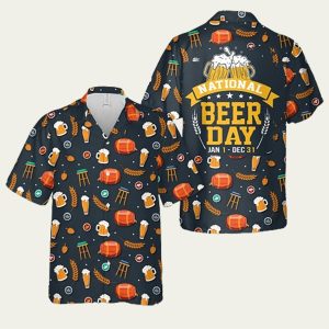International Beer Day Tropical Hawaiian Shirt