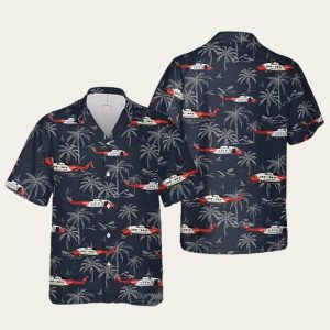 Irish Coast Guard Garda Costa Aircraft Hawaiian Shirt