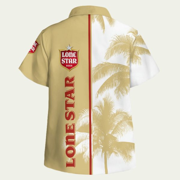Lone Star Beer Palm Tree Hawaiian Shirt - Image 2