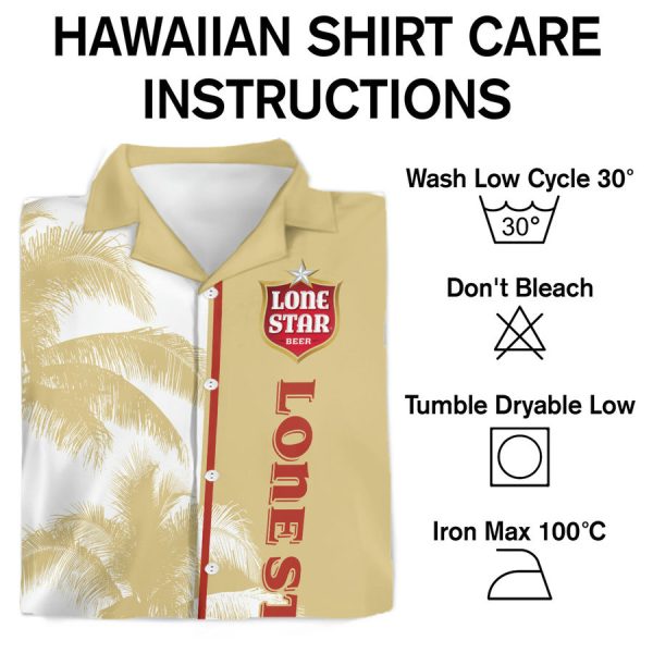 Lone Star Beer Palm Tree Hawaiian Shirt - Image 3