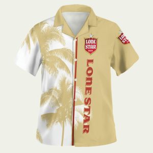 Lone Star Beer Palm Tree Hawaiian Shirt