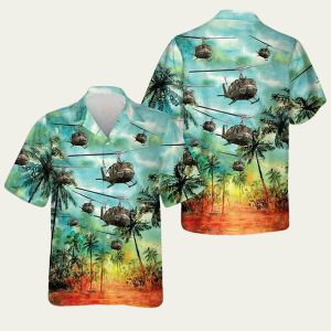 Military Us Army Bell Uh1 Best Hawaiian Shirt