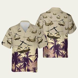 Military Us Army Boeing Ch47 Chinook Summer 2024 Hawaiian Shirt