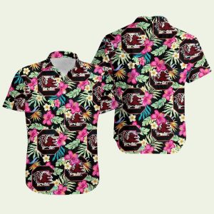 Modelo Tropical Hibiscus Beer Hawaiian Shirt