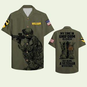 My Time In Uniform Is Over Veteran Hawaiian Shirt