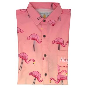 Men's Hawaiian Shirt - NATURDAYS Party Time Print Polyester Casual Summer Shirt