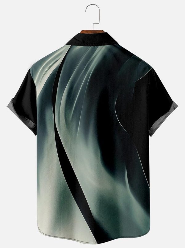Men's Hawaiian Shirt - Rock Wave Print Casual Breathable Summer Shirt - Image 2