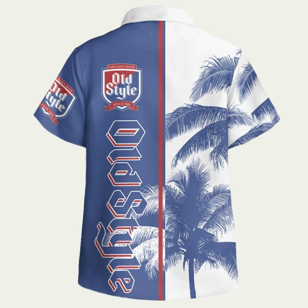 Old Style Beer Palm Tree Hawaiian Shirt - Image 2