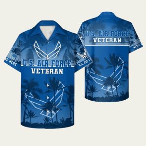 Branch Army Marine Navy Air Force Coast Guard Tropical Hawaiian Shirt