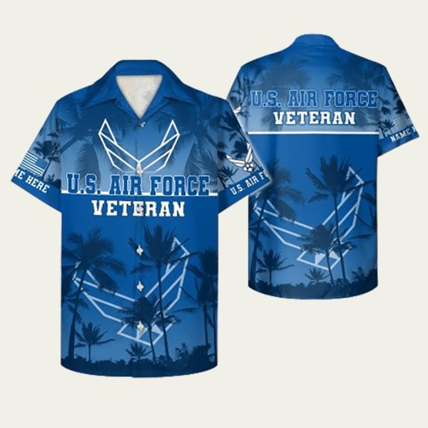 Branch Army Marine Navy Air Force Coast Guard Tropical Hawaiian Shirt
