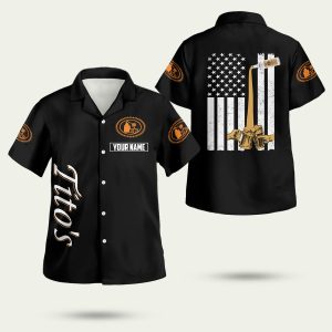 Personalized Tito's Vodka Logo Us Flag Hawaiian Shirt